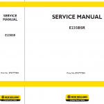 New Holland E235bsr Excavator Service Manual