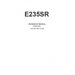 New Holland E235sr Excavator Service Manual