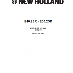 New Holland E40.2sr And E50.2sr Mini Excavator Service Manual