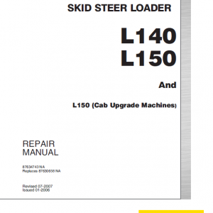New Holland L140 And L150 Skidsteer Service Manual