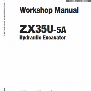 Hitachi ZX35U-5A Mini Excavator Service Repair Manual