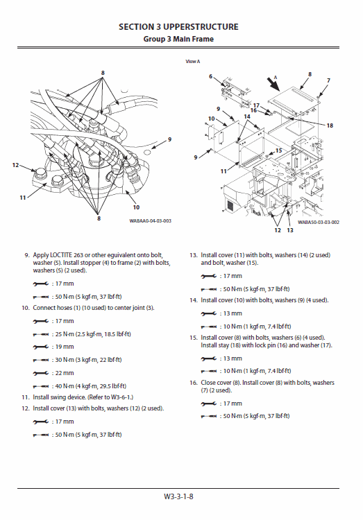 Hitachi Zx17u-5a And Zx19u-5a Excavator Service Manual