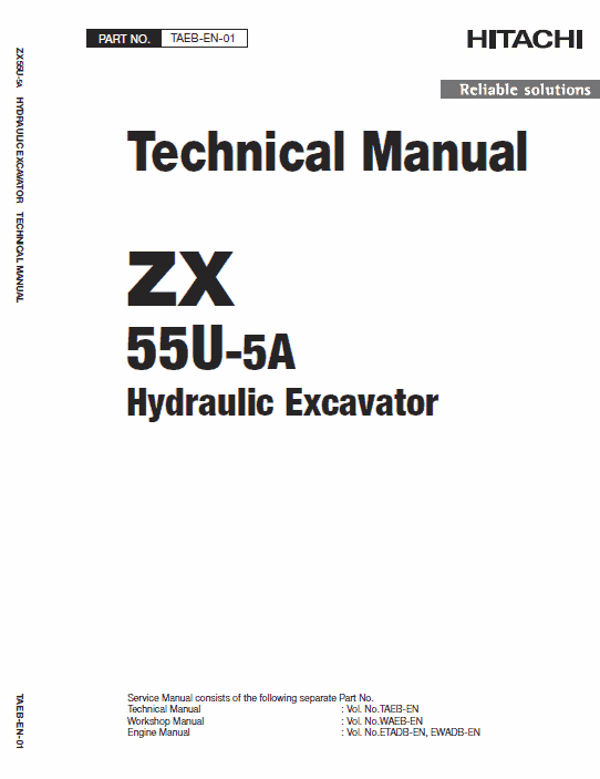 Hitachi Zx55u-5a And Zx55u-5b Excavator Service Manual