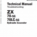 Hitachi Zx70-5g And Zx70lc-5g Excavator Service Manual