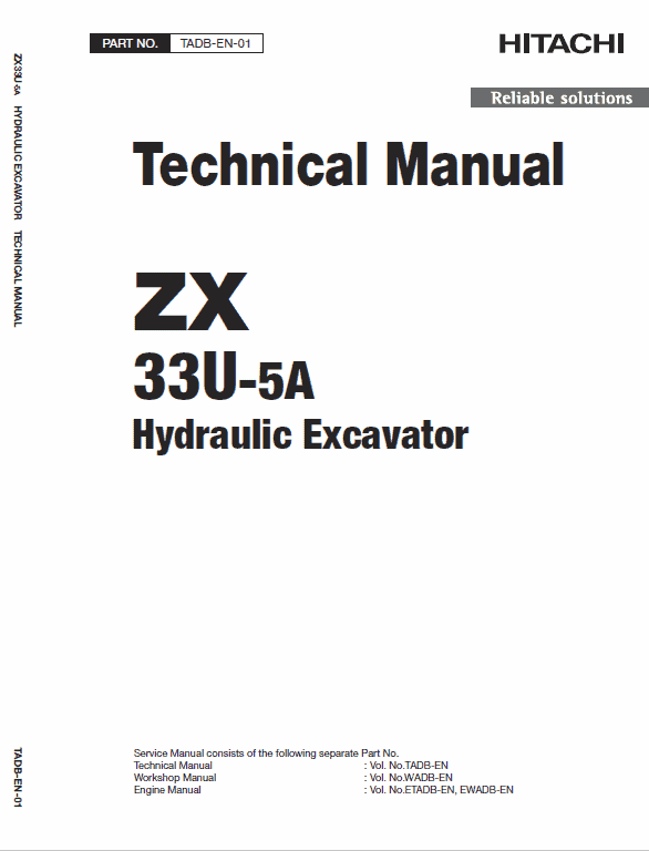 Hitachi Zx33u-5a  Excavator Service Manual