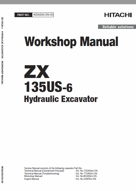 Hitachi Zx135us-6 Excavator Service Manual