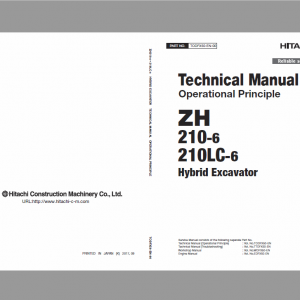 Hitachi Zh210-6 And Zh210lc-6 Excavator Service Manual