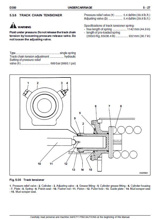 New Holland D350 Bulldozer Dozer Service Manual