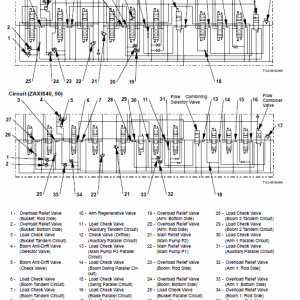 Hitachi Zx30, Zx35, Zx40 And Zx50 Zaxis Excavator Service Manual