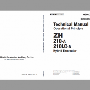 Hitachi Zh210-a And Zh210lc-a Excavator Service Manual