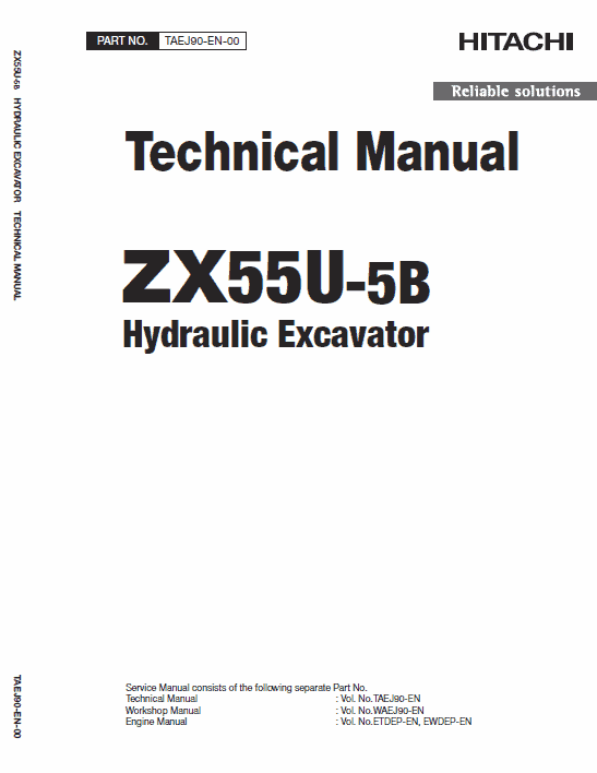 Hitachi Zx55u-5a And Zx55u-5b Excavator Service Manual