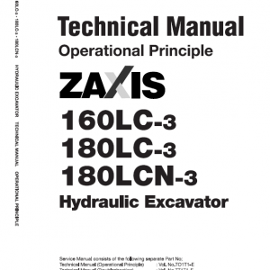 Hitachi Zaxis 160lc-3 And Zaxis 180lc-3 Excavator Service Manual