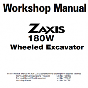 Hitachi Zx180w Wheeled Excavator Service Manual