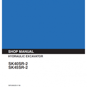 Kobelco Sk40sr-2 And Sk45sr-2 Excavator Service Manual