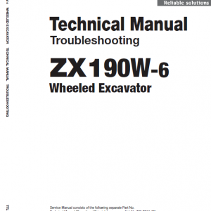 Hitachi Zx190w-5a And Zx190w-6 Wheeled Excavator Service Manual