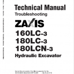 Hitachi Zaxis 160lc-3 And Zaxis 180lc-3 Excavator Service Manual
