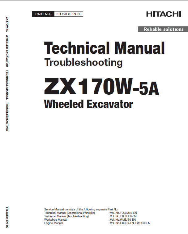 Hitachi Zx170w-5a And Zx170w-5b Excavator Service Manual