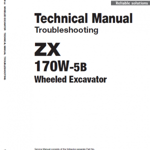 Hitachi Zx170w-5a And Zx170w-5b Excavator Service Manual