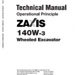 Hitachi Zx140-3 And Zx140-6 Excavator Service Manual
