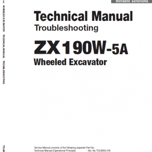 Hitachi Zx190w-5a And Zx190w-6 Wheeled Excavator Service Manual