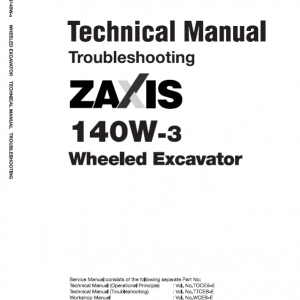 Hitachi Zx140-3 And Zx140-6 Excavator Service Manual