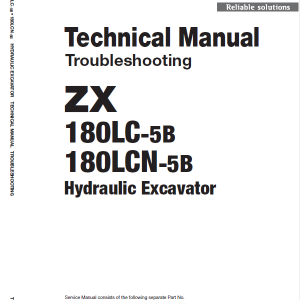 Hitachi Zx180lc-5b And Zx180lc-5g Excavator Service Manual