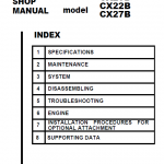 Case CX20B, CX22B Excavator Service Manual