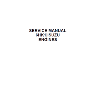 Isuzu 6hk1 Engines Service Manual