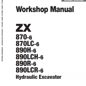 Hitachi Zx870-6 And Zx890h-6 Excavator Service Manual