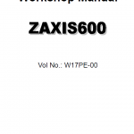 Hitachi Zx600 Zaxis Excavator Service Manual