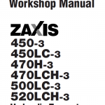 Hitachi Zx450-3, Zx470lch-3 And Zx520lch-3 Excavator Manual