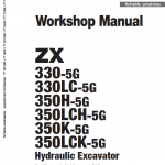Hitachi Zx330-5g, Zx330lc-5g And Zx350lch-5g Zaxis Excavator Manual