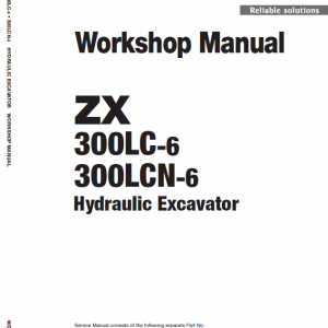 Hitachi Zx330lc-6 And Zx300lcn-6 Zaxis Excavator Manual
