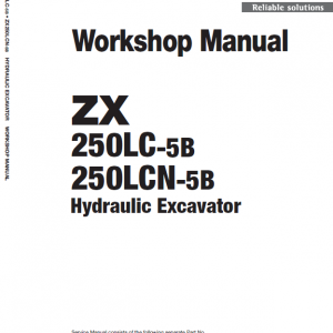 Hitachi Zx250lc-5b And Zx250lcn-5b Zaxis Excavator Manual
