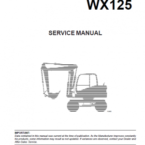 Case Wx95 And Wx125 Excavator Manual