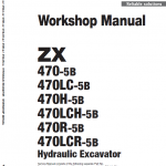 Hitachi Zx470-5b, Zx470lch-5b And Zx520lch-5b Excavator Manual
