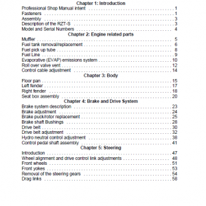 Cub Cadet Rzt S Series (2012 And After) Service Manual