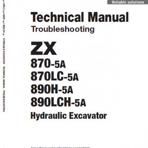 Hitachi Zx870-5a And 890h-5a Excavator Service Manual