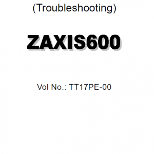 Hitachi Zx600 Zaxis Excavator Service Manual