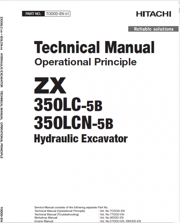 Hitachi Zx350lc-5b And Zx350lcn-5b Zaxis Excavator Manual