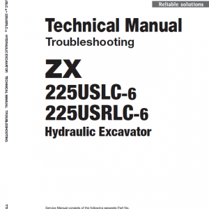 Hitachi Zx225uslc-6 And Zx225usrlc-6 Zaxis Excavator Manual