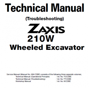 Hitachi Zx210w Zaxis Excavator Manual