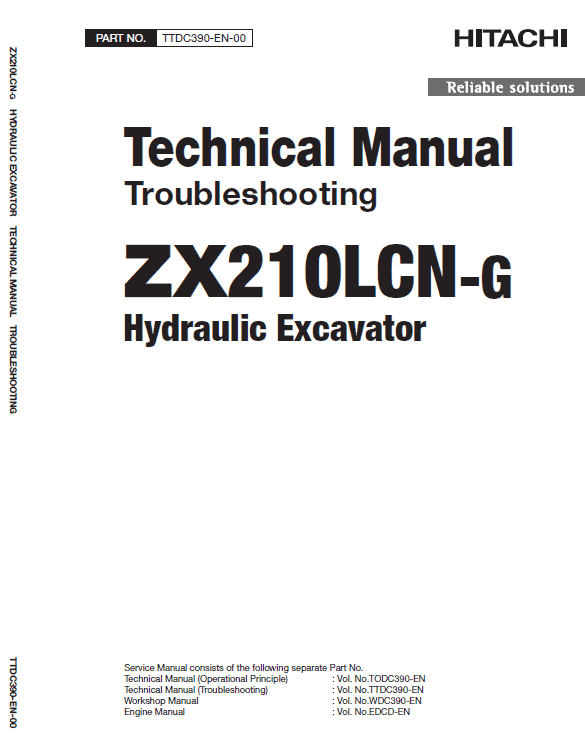 Hitachi Zx210lcn-g Zaxis Excavator Manual