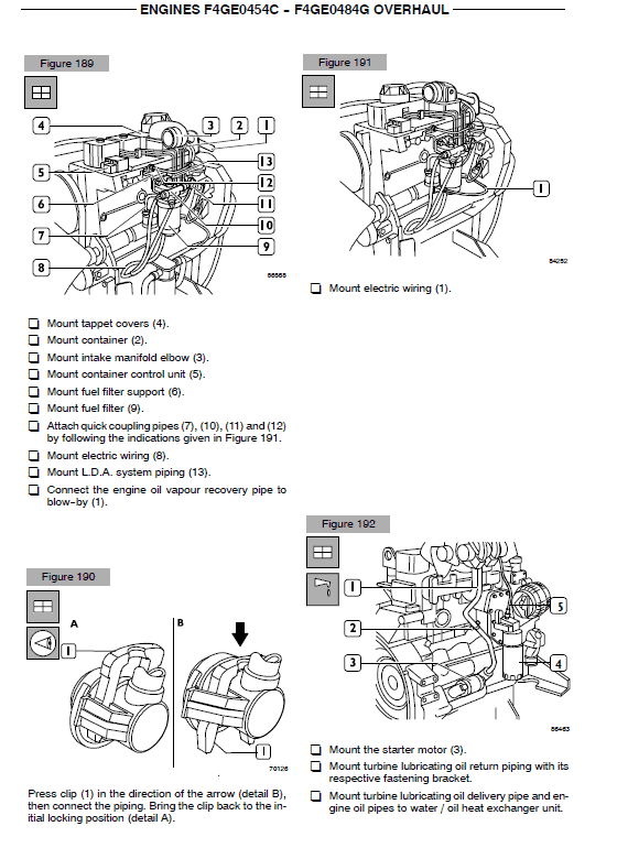 Iveco F4ge0454c And F4ge0484c Engines Service Manual