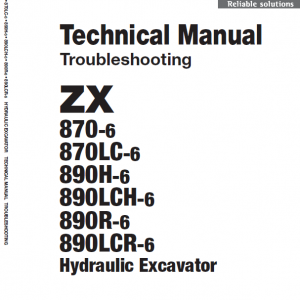 Hitachi Zx870-6 And Zx890h-6 Excavator Service Manual