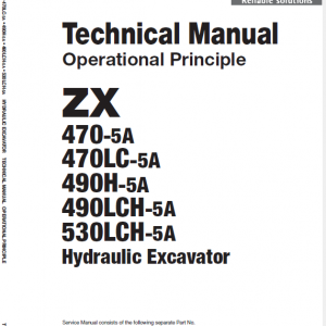 Hitachi Zx470-5a, Zx490lch-5a And Zx530lch-5a Excavator Manual