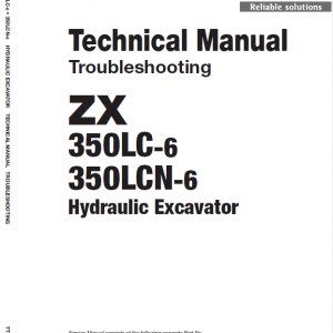 Hitachi Zx350lc-6 And Zx350lcn-6 Zaxis Excavator Manual