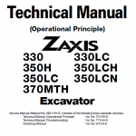 Hitachi Zx330, Zx330lc, Zx350lch, Zx370mth Zaxis Excavator Manual