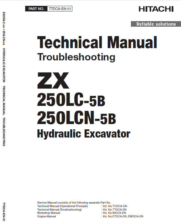 Hitachi Zx250lc-5b And Zx250lcn-5b Zaxis Excavator Manual