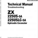 Hitachi Zx225us-5a And Zx225uslc-5a Zaxis Excavator Manual